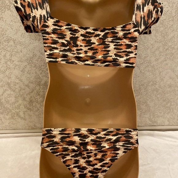 SHEIN Leopard Print Bikini - Brown and Black - Picture 10 of 16